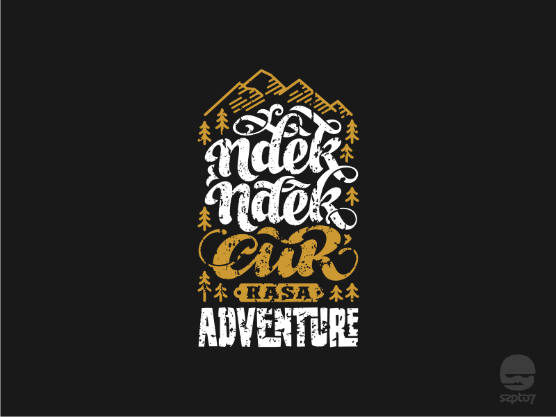 Ndek Ndek Cur rasa Adventure script font travel adventure retro vintage hand lettering design modern calligraphy lettering typography
