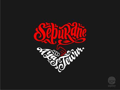 Sepurane Ayas Tewur design hand lettering handshake heart lettering love modern calligraphy peace script font typography