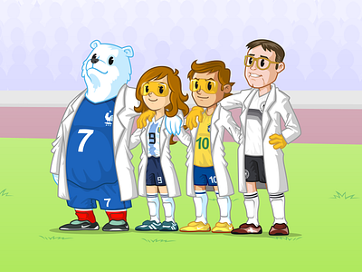 Bioman Soccer Team adventure branding character design design illustration mascot science scientist soccer team vector