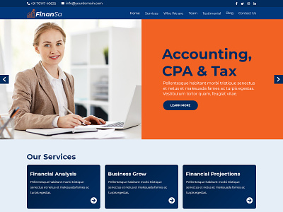FinanSa -Accounting/CPA HTML Theme graphic design ui