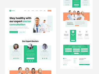 Medical landing page design in Figma