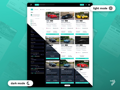 Explore List Page - Dark mode and Light mode
