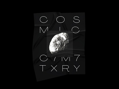 COSMIC C7M7TXRY design digital futurism moon poster poster design typography universe