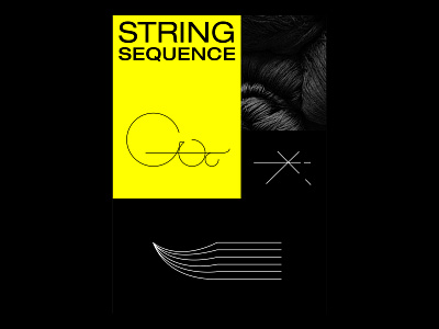 Custom Letter Shapes - String Sequence digital illustration poster poster design shapes typography