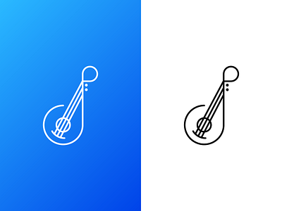 Lute logo design digital instrument instrument logo lines logo logo design logodesign logotype lute music logo