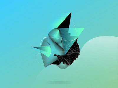 Fractal Polygon fractal gradient illustration lines shapes triangles