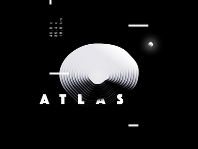 ΔTLΔS atlas circle digital gradient illustration innermoon lines moon saturn shapes universe