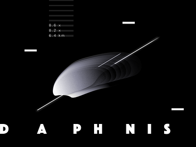 Daphnis daphnis digital gradient illustration innermoon lines moon saturn shapes universe