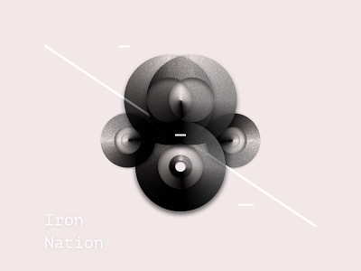 Iron Nation circle digital futuristic gradient illustration iron lines shapes