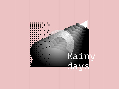 Rainy days circle digital gradient illustration lines shapes