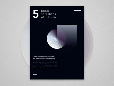 5 Inner satellites of Saturn circle digital gradient illustration lines moon saturn shapes universe