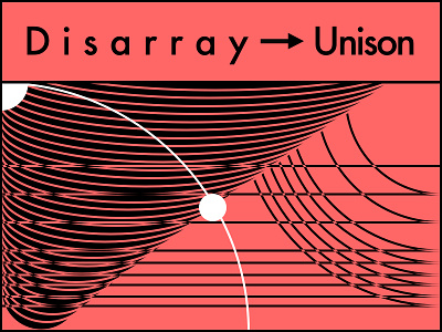 Disarray in Unison circle digital disarray gradient illustration lines shapes typography unison