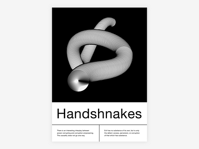 Handshnakes illustration poster poster design posterdesign typography vector