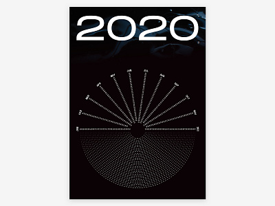 2020 Calendar 2020 2020calendar calendar design digital illustration poster poster design shapes typography universe