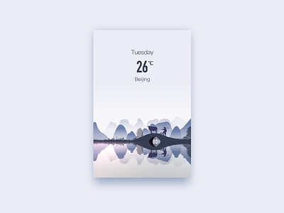 Weather widgets landscape weather，illustration