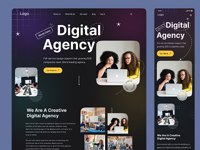 Digital Agency Landing Page Design