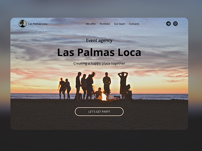 Event agency (Las Palmas Loca) design events lending ui ux webdesign