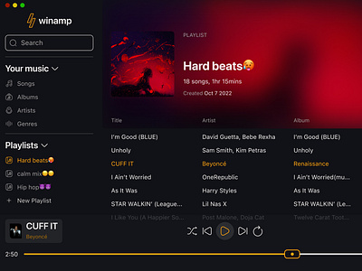 Winamp Desktop app Redesign