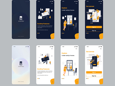 MOBILE SPLASH SCREEN AND ONBOARDING SCREEN