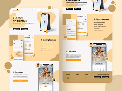 Application landing page app design ui ux