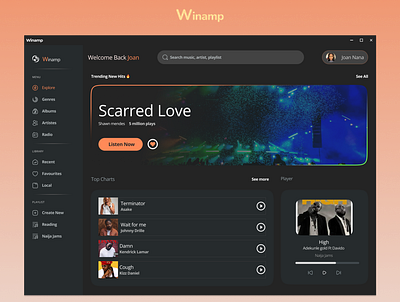 Winamp Desktop UI Design