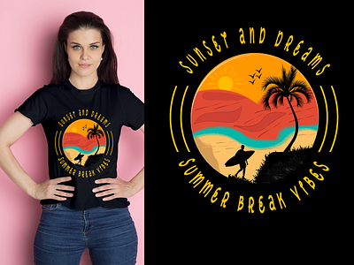 Summer Vibes T-shirt Logo  Design