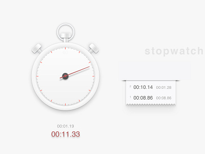 stopwatch for smartisan UI minimalism skeuomorphism
