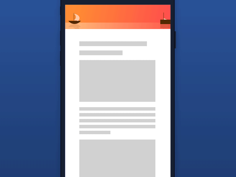 Progress bar for Readers app article colorful gamify illustration interaction neat progress reader ship sleek transition