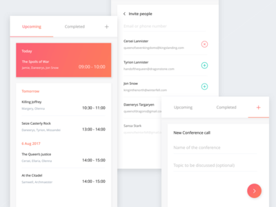 Free Conference app UI Kit