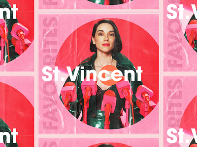 The Favourites: Playlist Artwork - St.Vincent (2/4) albumart branding design graphic design typography vector