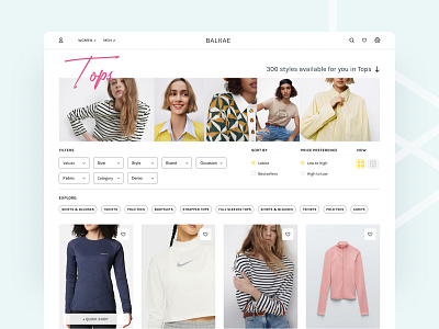 Balkae : Website for Conscious Millenial Shoppers | Web (11/12) branding conscious design shop shopping ui ux