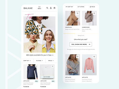 Balkae : Website for Conscious Millenial Shoppers | mWeb (3/12) branding conscious design shop ui ux