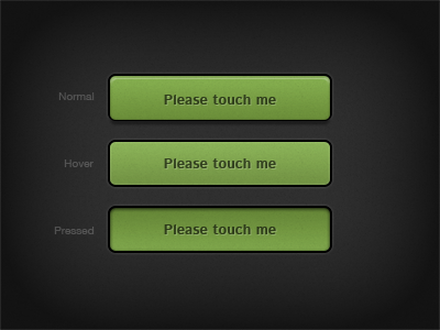 Slightly 3D buttons 3d button buttons free hover pressed psd