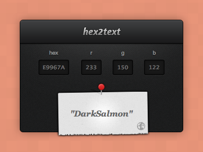 Convert hex color code to text black form interface note paper subtle texture torn