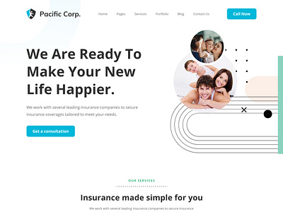 Pacific Corp. Website Landing Page Design