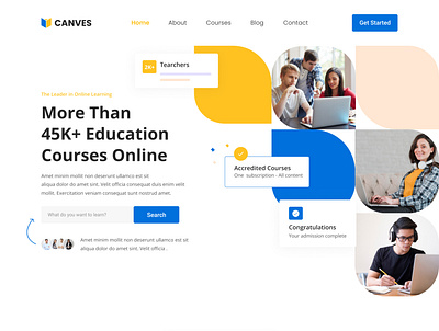 Canves Website Landing Page Design app branding design graphic design illustration logo typography ui ux vector