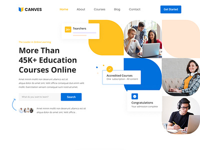 Canves Website Landing Page Design