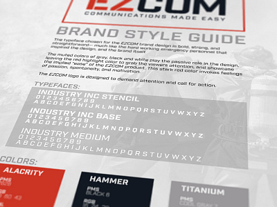 EZCOM Brand Style Guide book brand branding emergency firefighter guide guidelines logo logotype sheet style usage