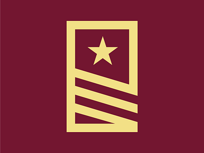 Providence and burgundy gold icon logo logomark patriotic star stars stripes