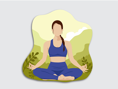 Illustration for a yoga center