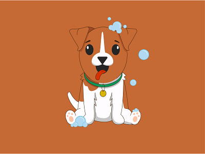 Dog illustration dog graphic design grooming illu illustration vector
