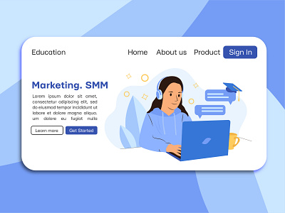 Illustratoin for landing page education