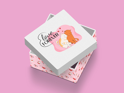 Design of a gift box for Valentine's Day branding design graphic design illustration logo
