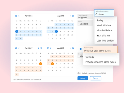 Date range filter 2d colors compare component date date picker date range design detail view detailed filter functionality material report saas ui ux whitespace