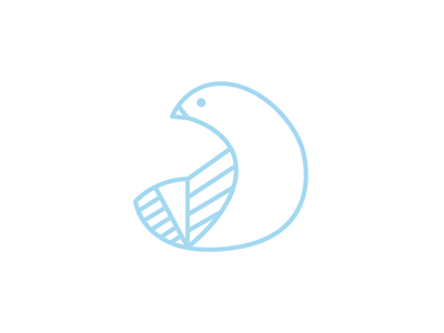 DUVS bird blue dove geometric gradient logo mark wing