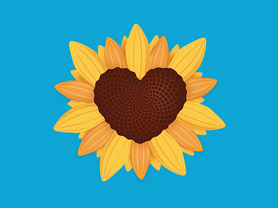 Emerson Sunflower flat art flower illustration plant sunflower