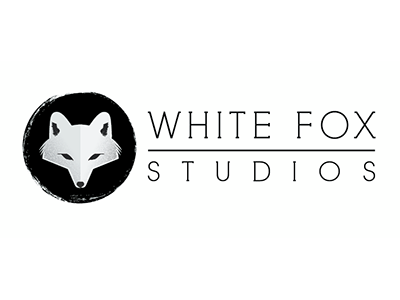 White Fox Studios Logo animal branding film fox logo