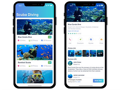 Scuba Diving blue gradient icons iphonex photos review scuba diving