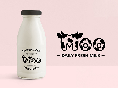 Logo for dairy farm milk