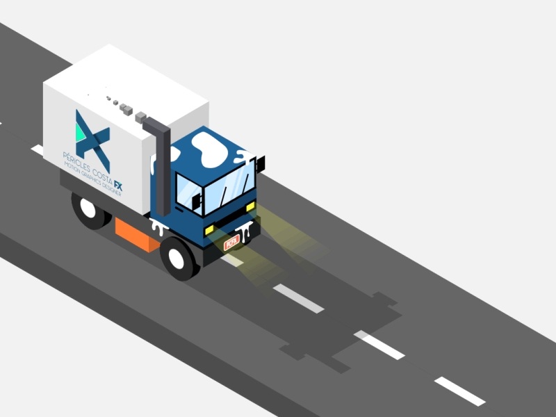 Isometric Truck 2d aftereffects animation flat flatdesign isometric motiondesigner motiongraphics pcfx periclescostafx truck